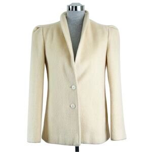 Vintage Forstmann‎ Fabrics Wool Cream Coat